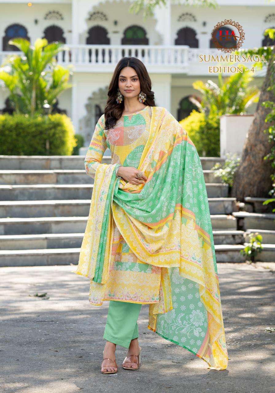 Alok Harshit Summer Saga Vol 4 Catalog wholesale dress materials washermanpet