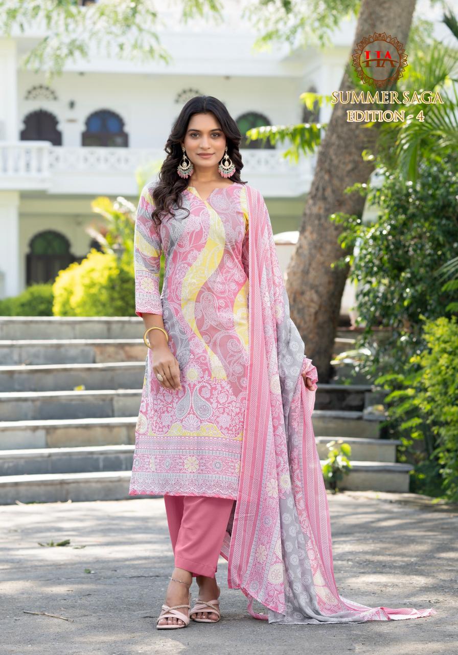 Alok Harshit Summer Saga Vol 4 Catalog wholesale dress materials washermanpet