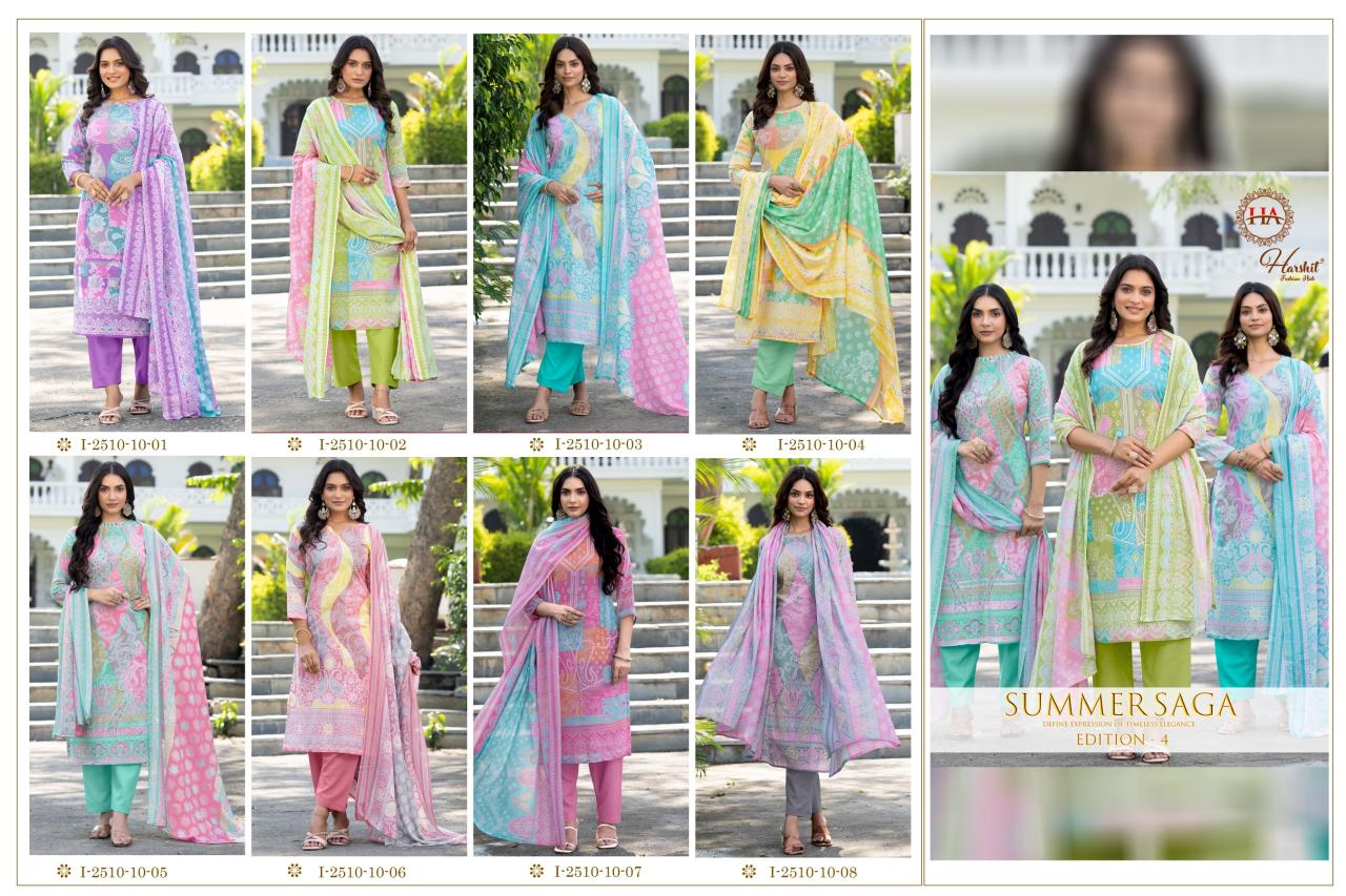 Alok Harshit Summer Saga Vol 4 Catalog wholesale dress materials washermanpet