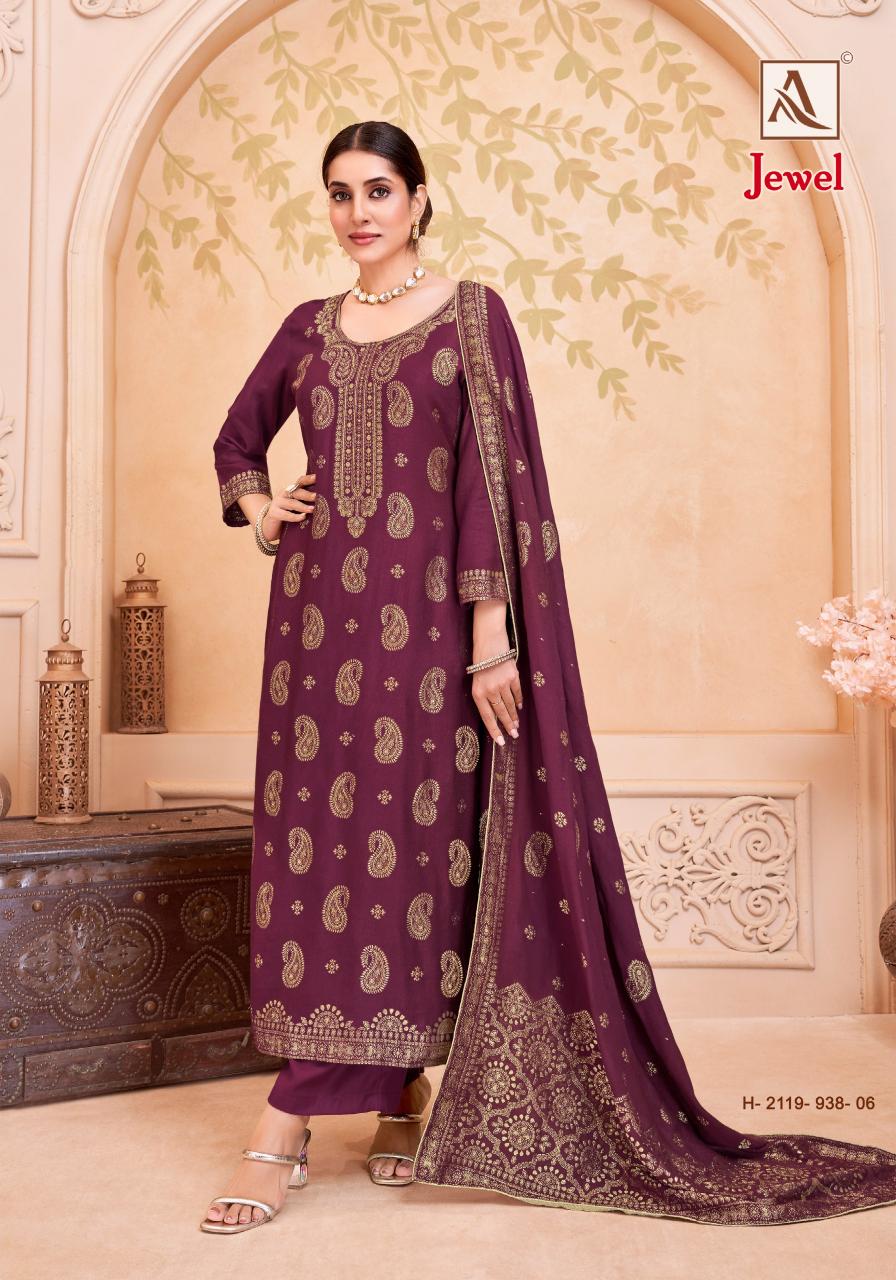 Alok Jewel catalog wholesale dress materials area in ahmedabad