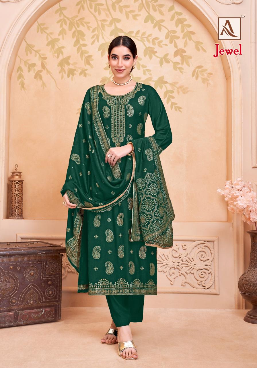 Alok Jewel catalog wholesale dress materials area in ahmedabad