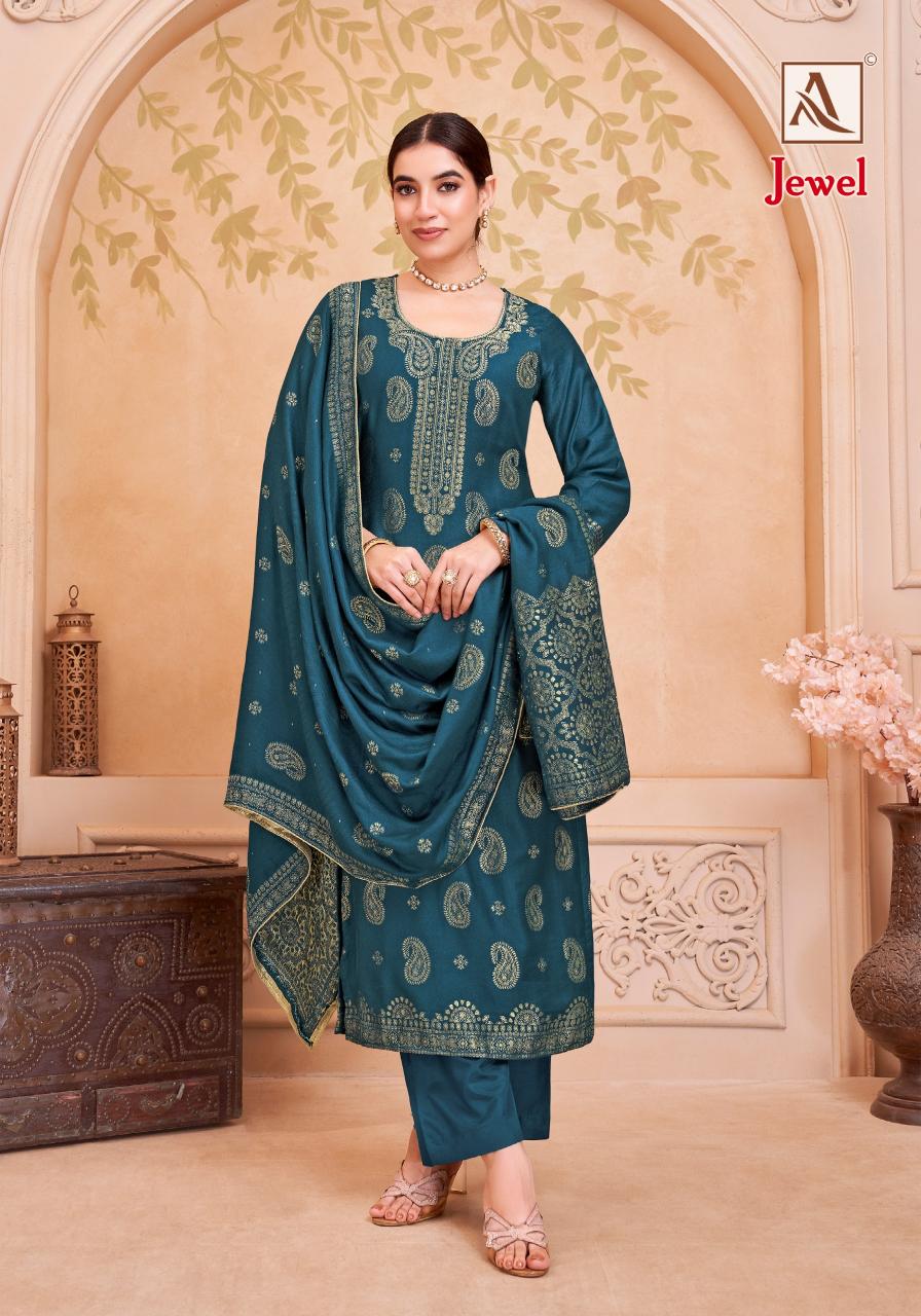 Alok Jewel catalog wholesale dress materials area in ahmedabad