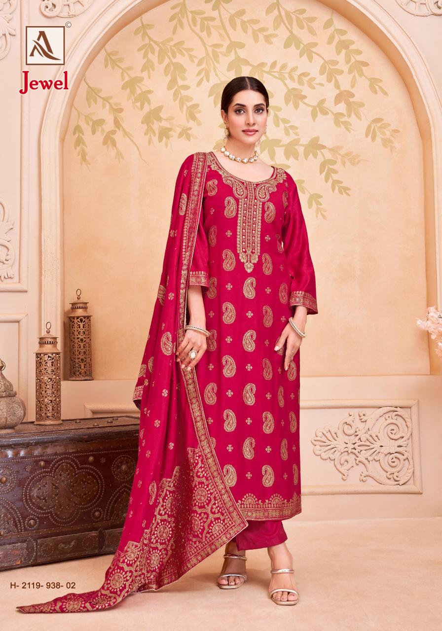 Alok Jewel catalog wholesale dress materials area in ahmedabad