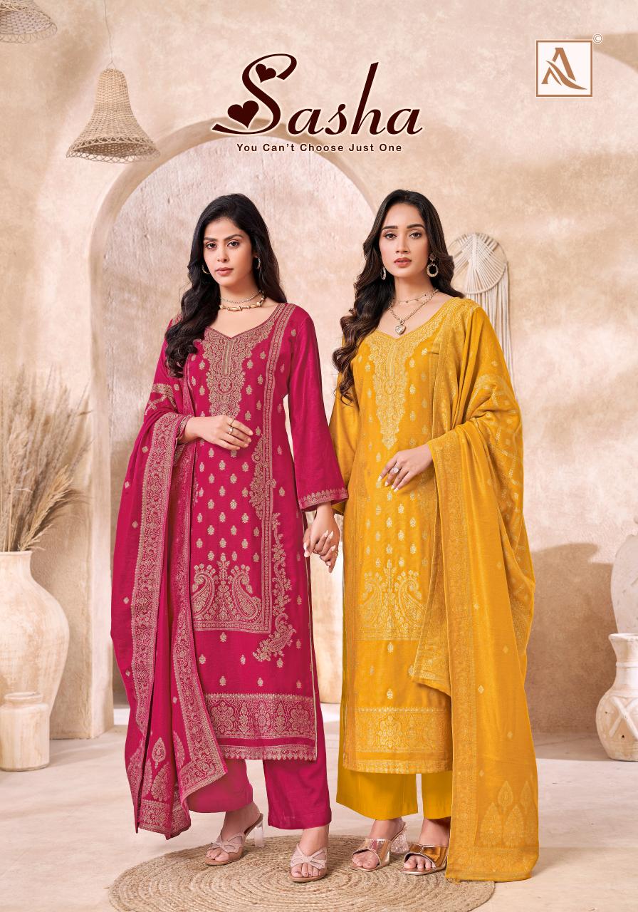Alok Sasha catalog wholesale dress materials new party wear