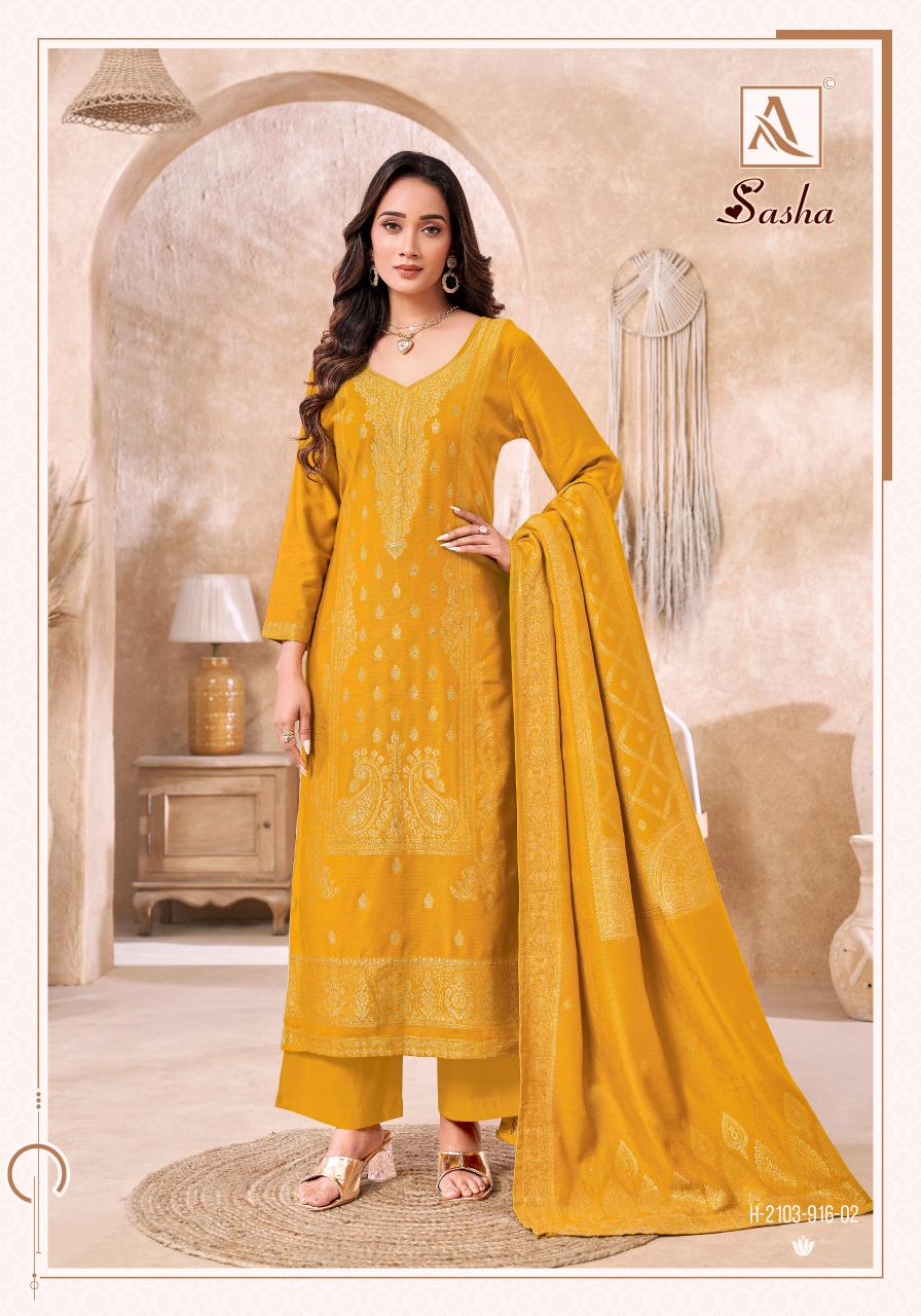 Alok Sasha catalog wholesale dress materials new party wear