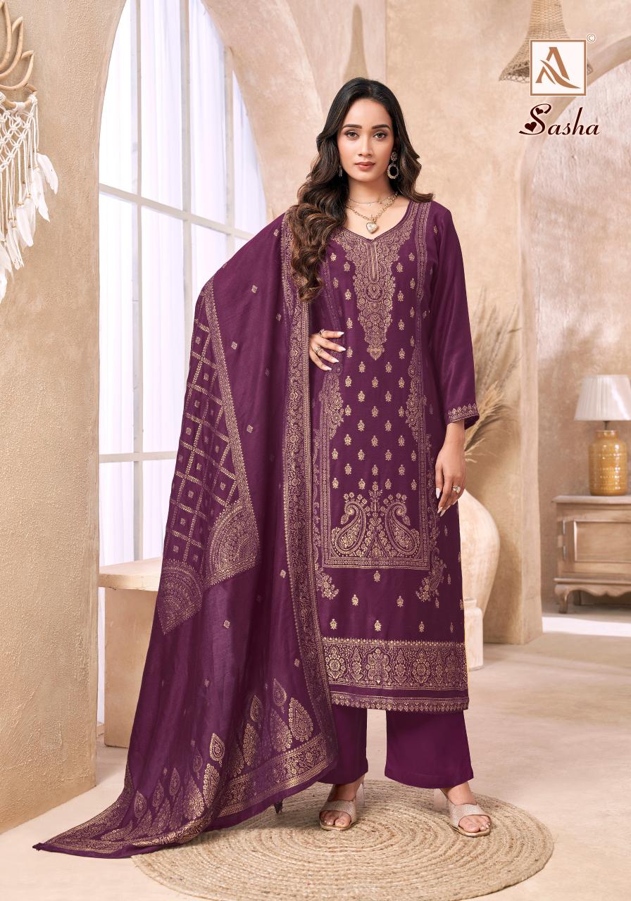Alok Sasha catalog wholesale dress materials new party wear