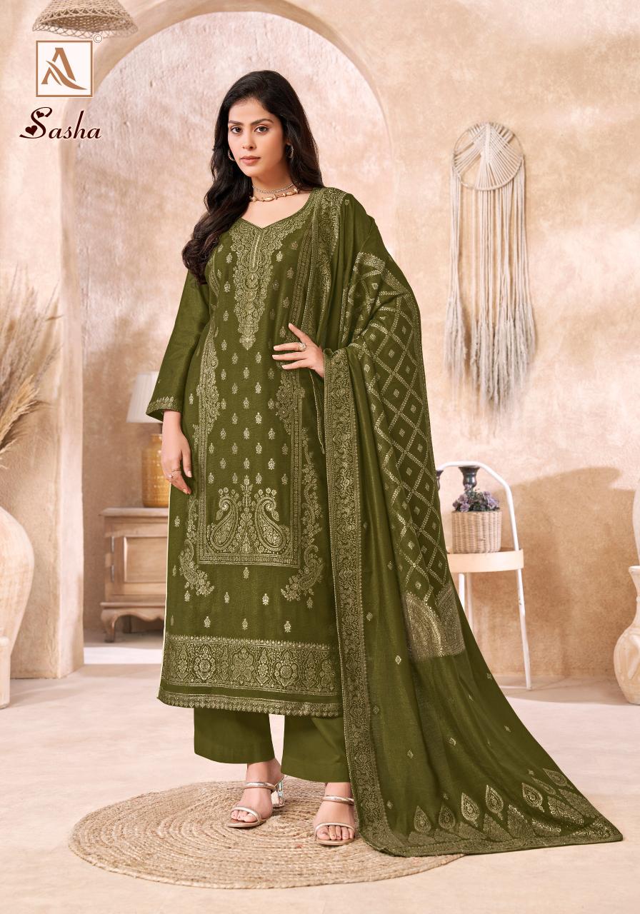 Alok Sasha catalog wholesale dress materials new party wear