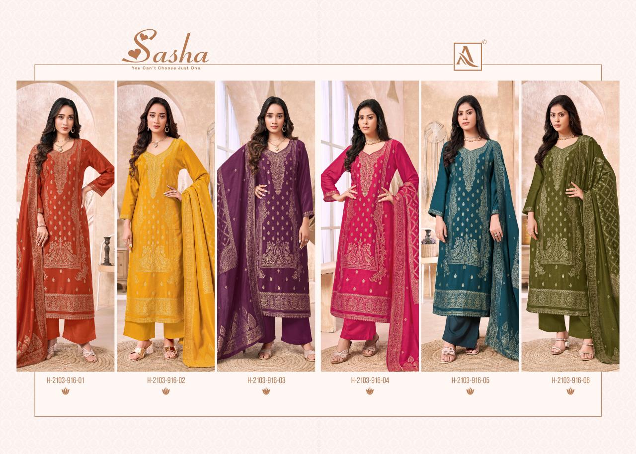Alok Sasha catalog wholesale dress materials new party wear