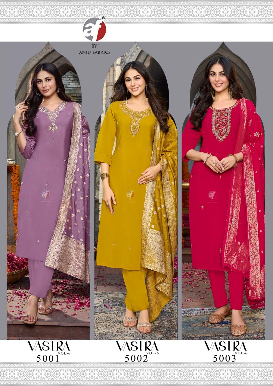 Anju Fabrics Vastra Vol 6 catalog wholesale kurtis design catalog