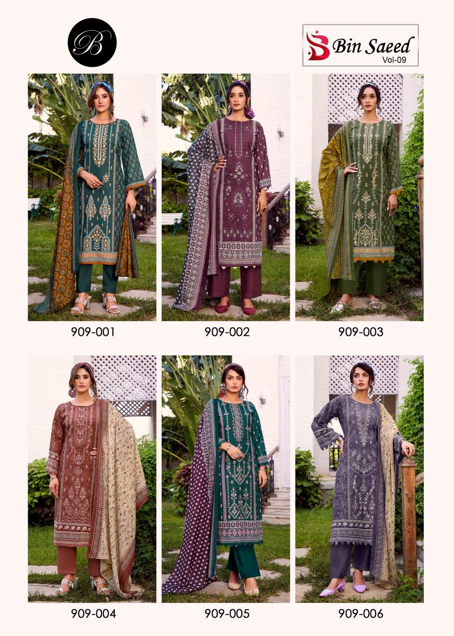Belliza Bin Saeed Vol 9 catalog wholesale dress materials dealers
