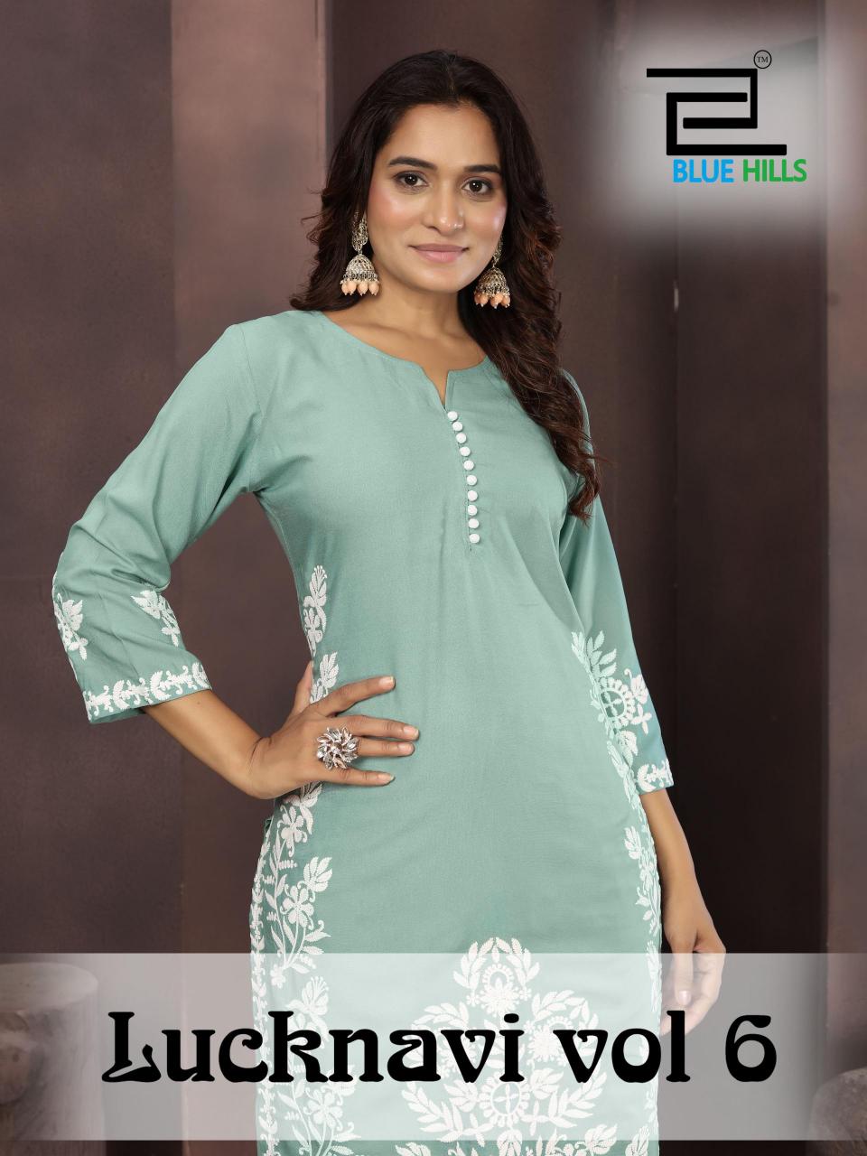 Blue Hills Lucknavi vol 6 catalog buy kurtis at wholesale price