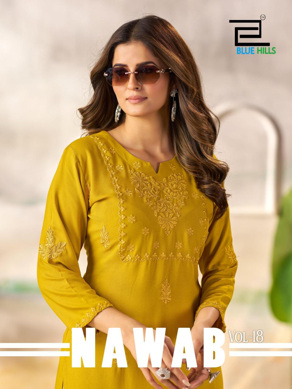 Blue Hills Nawab vol 18 catalog branded kurtis wholesale