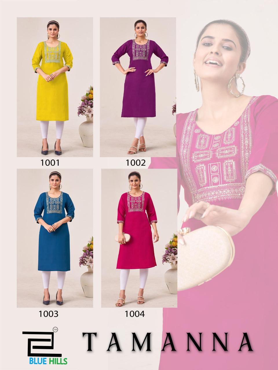 Blue Hills Tamanna Catalog branded kurtis wholesale