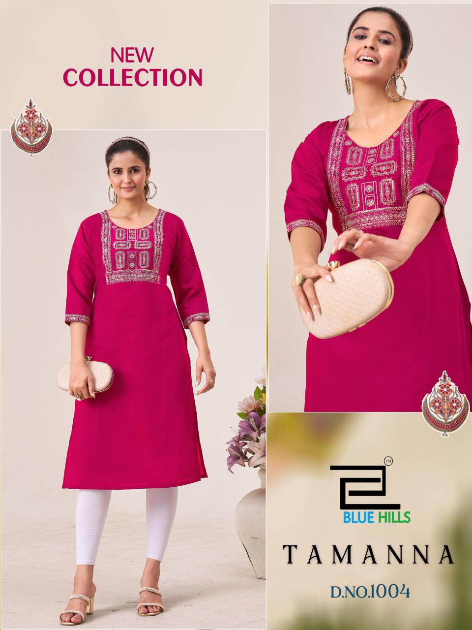 Blue Hills Tamanna Catalog branded kurtis wholesale
