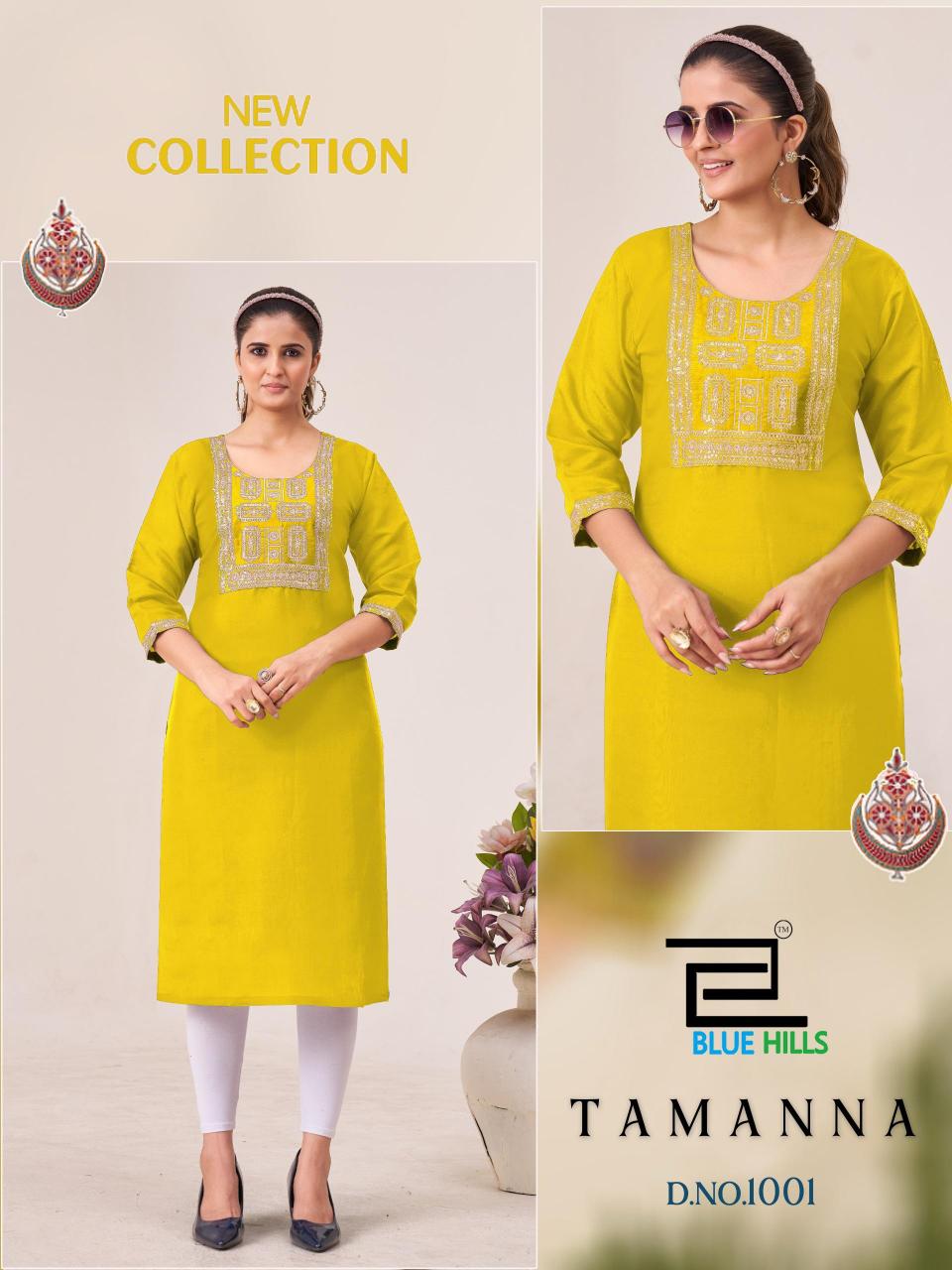 Blue Hills Tamanna Catalog branded kurtis wholesale