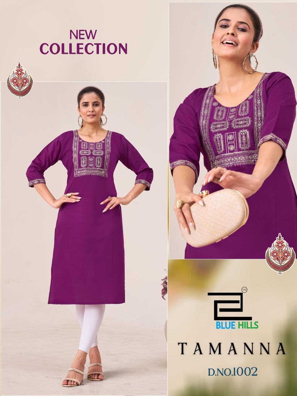 Blue Hills Tamanna Catalog branded kurtis wholesale