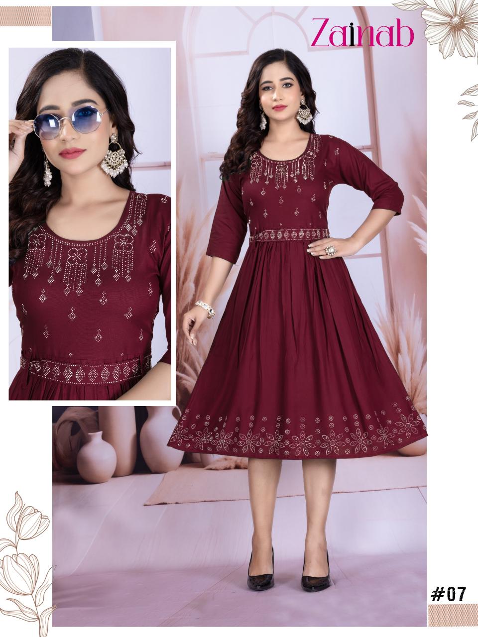 Brauty Zainab catalog wholesale kurtis in mangaldas market