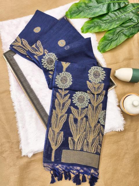 Dazira Premium soft jute linen silk catalog surat saree online shopping