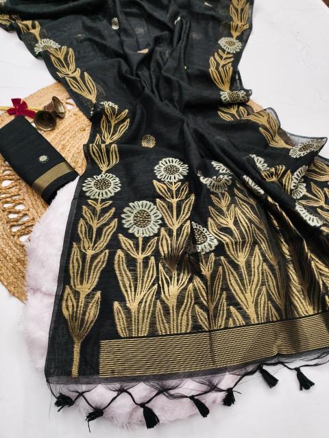 Dazira Premium soft jute linen silk catalog surat saree online shopping