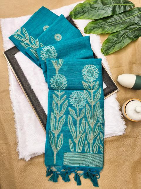 Dazira Premium soft jute linen silk catalog surat saree online shopping