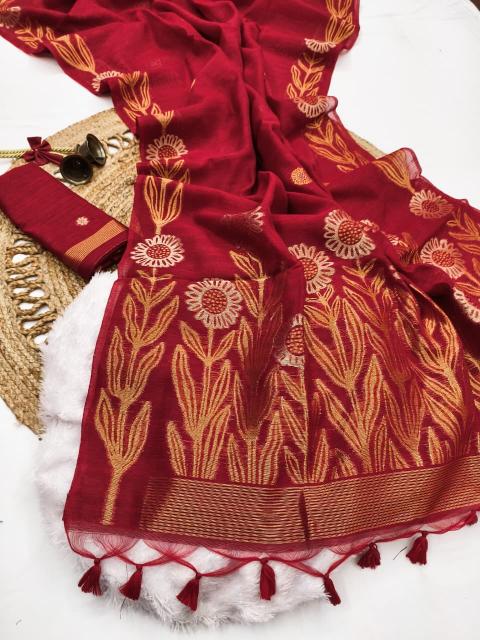 Dazira Premium soft jute linen silk catalog surat saree online shopping