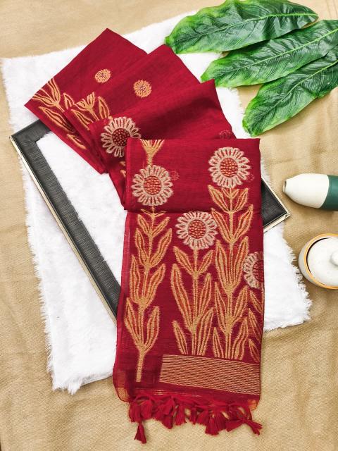 Dazira Premium soft jute linen silk catalog surat saree online shopping