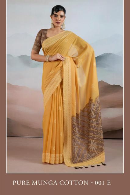 Dazira Pure Munga Cotton catalog saree wholesale market in surat