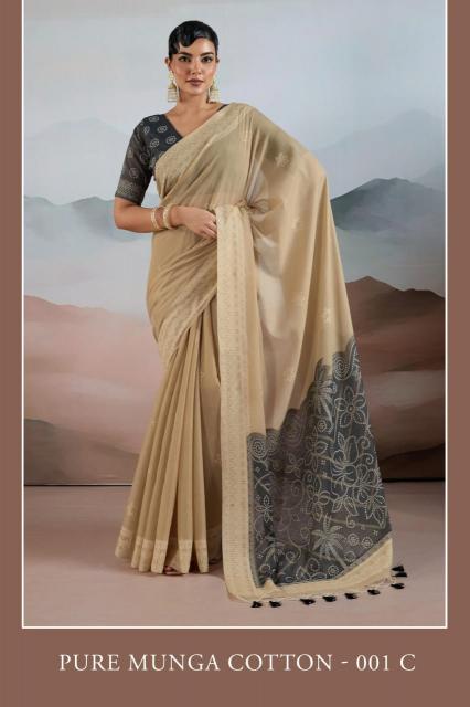 Dazira Pure Munga Cotton catalog saree wholesale market in surat