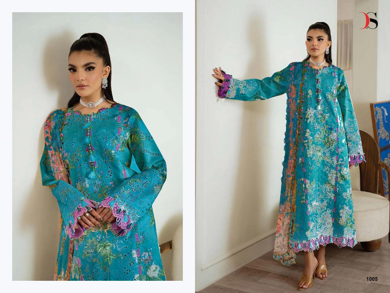 Deepsy Jade Premium catalog Chiffon Duppatta pakistani suits importer wholesaler delhi