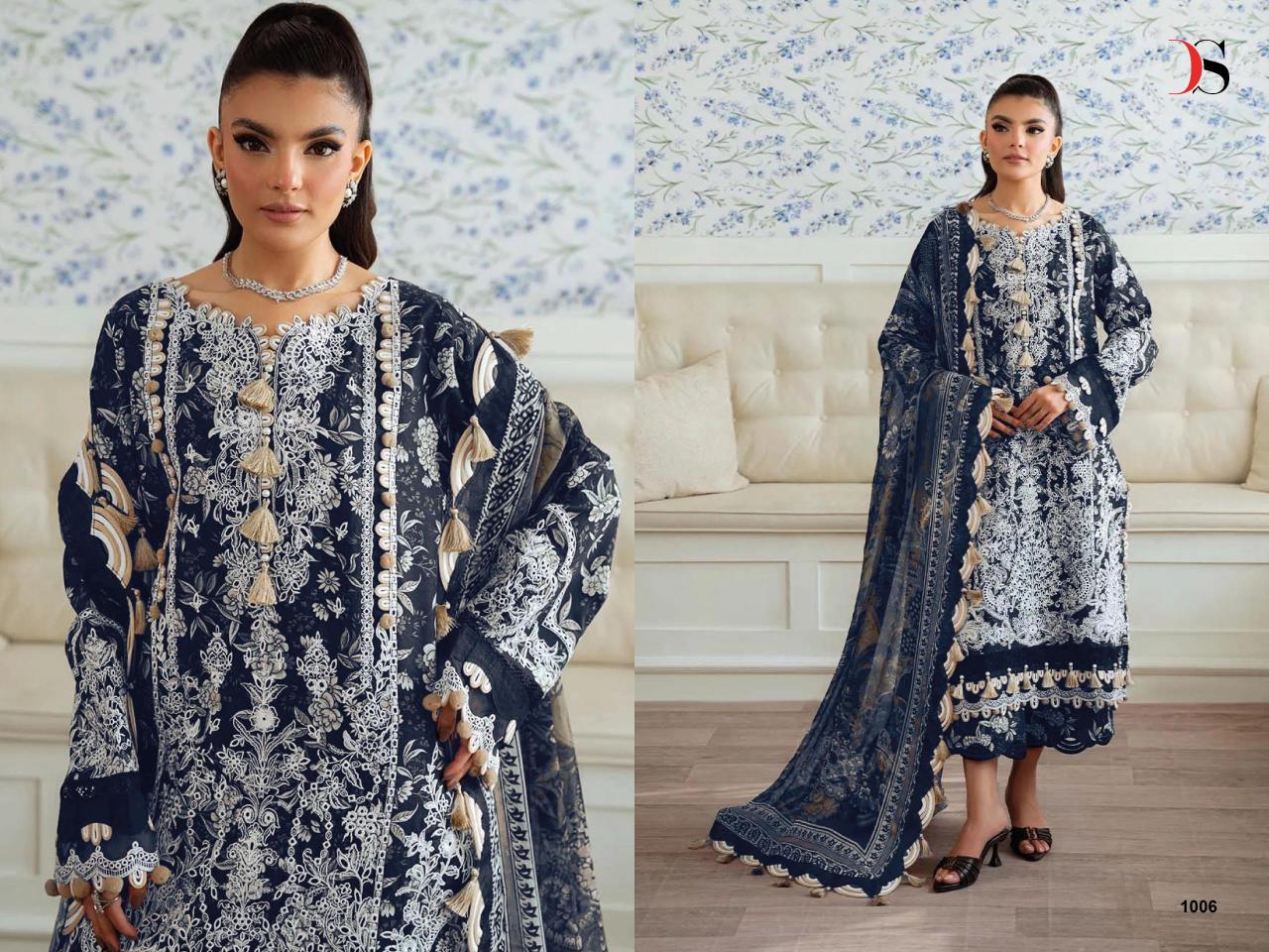 Deepsy Jade Premium catalog Cotton Duppatta pakistani suits at wholesale price in delhi 
