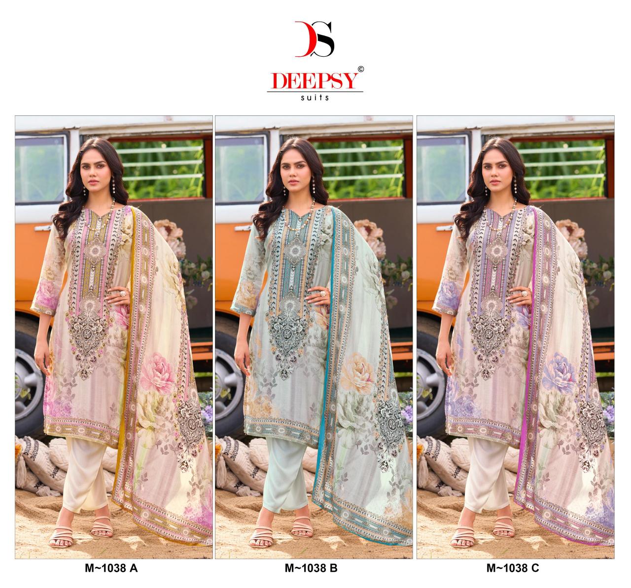 Deepsy M 1038 catalog pakistani suits wholesalers in pakistan
