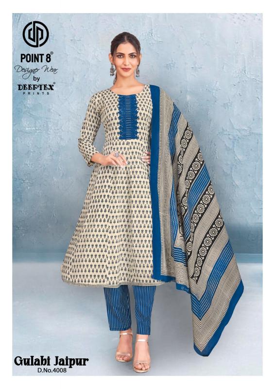 Deeptex Gulabi Jaipur Vol-4 – Anarkali Style Kurti Pant With Dupatta - Wholesale Catalog