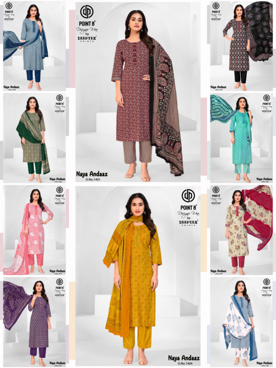 Deeptex Naya Andaaz Vol-14 – Kurti Pant With Dupatta - Wholesale Catalog