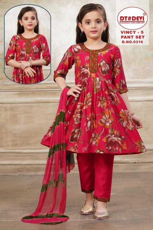 Dt Devi Vincy vol 5 9316 catalog branded kid wear wholesale