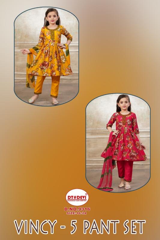 Dt Devi Vincy vol 5 9316 catalog branded kid wear wholesale