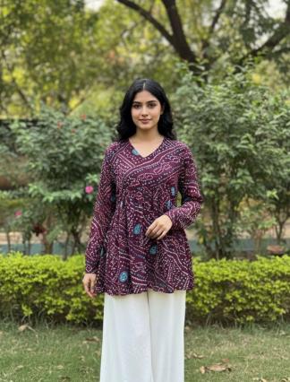 Felocity Bandhej Top catalog wholesale kurtis for women