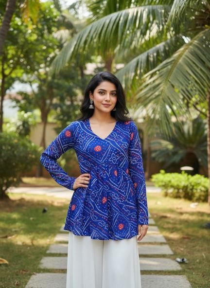 Felocity Bandhej Top catalog wholesale kurtis for women