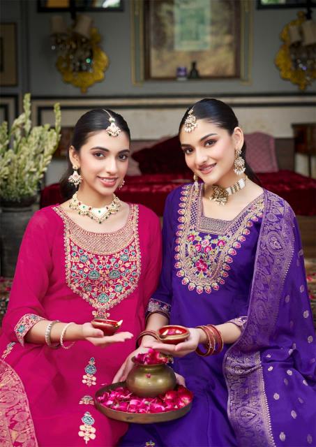 FLARED TOP PANT WITH DUPATTA  Brand : KARISSA Catalog : FESTIVE