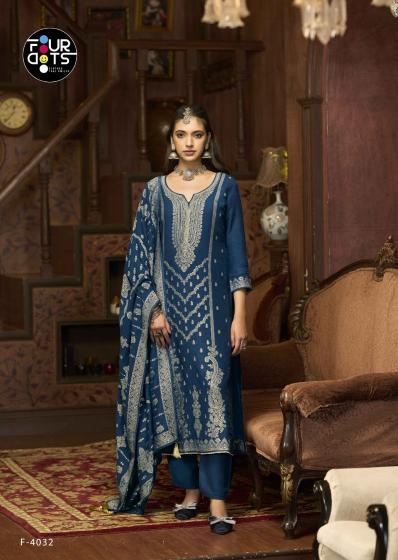 Four Dots Emmie Pashmina catalog best online wholesaler of dress materials in surat