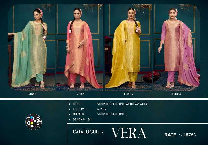 Four Dots Vera catalog wholesale dress material in chandni chowk