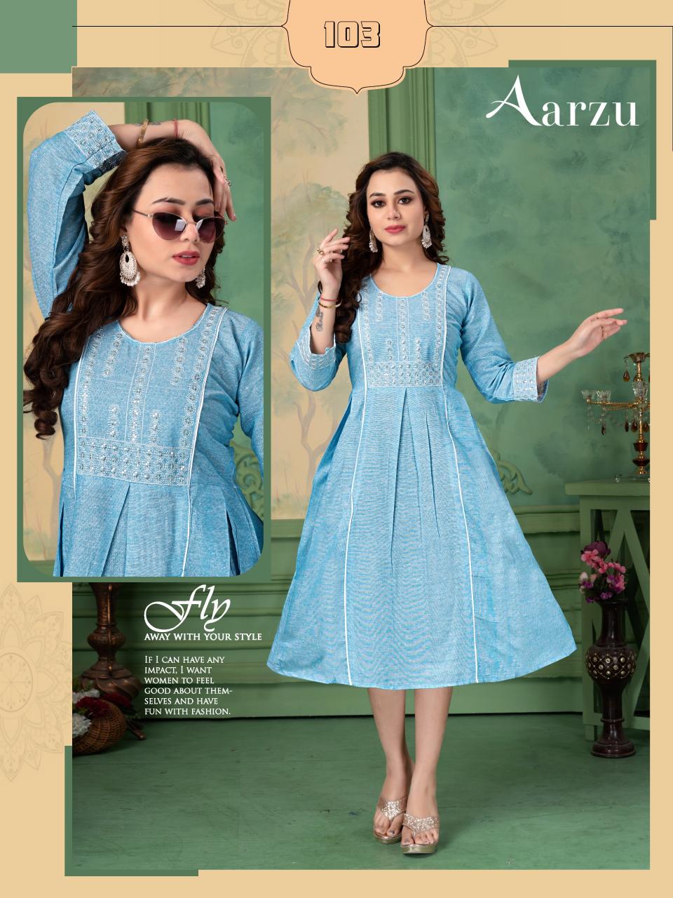 FT Aarzu catalog wholesale kurtis dealers in surat