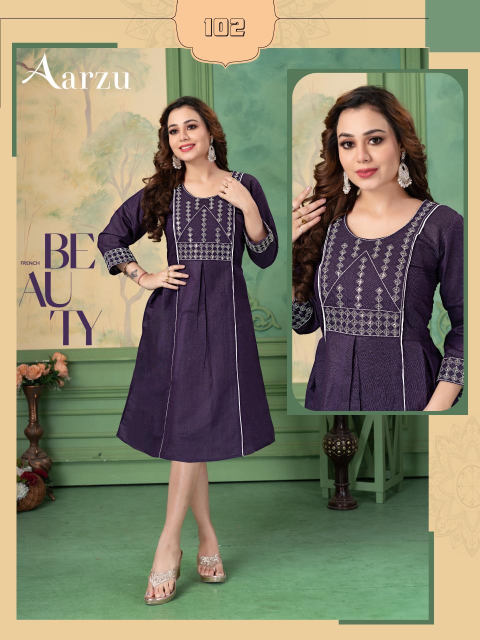 FT Aarzu catalog wholesale kurtis dealers in surat