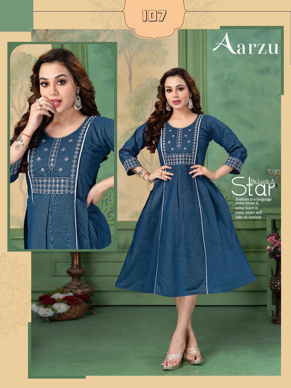 FT Aarzu catalog wholesale kurtis dealers in surat