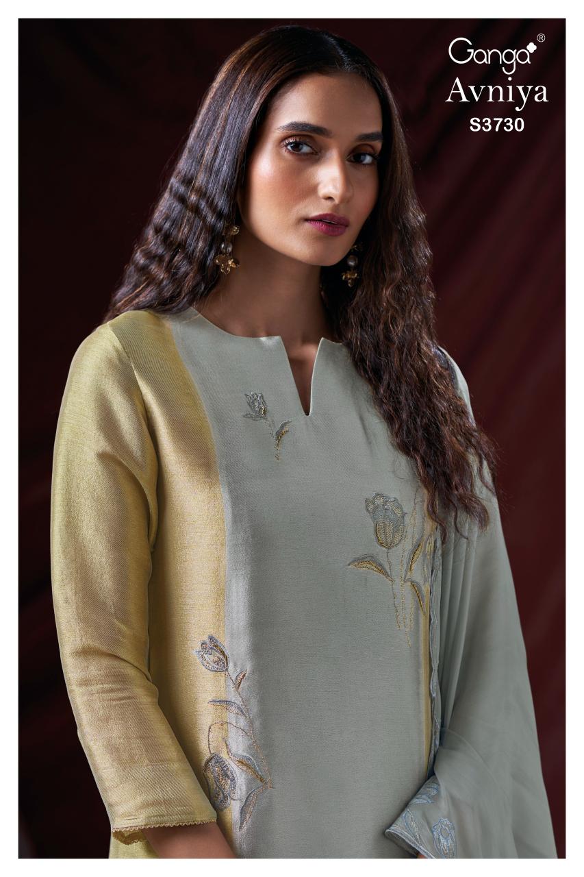 Ganga Avniya 3730 catalog wholesale salwar kameez surat