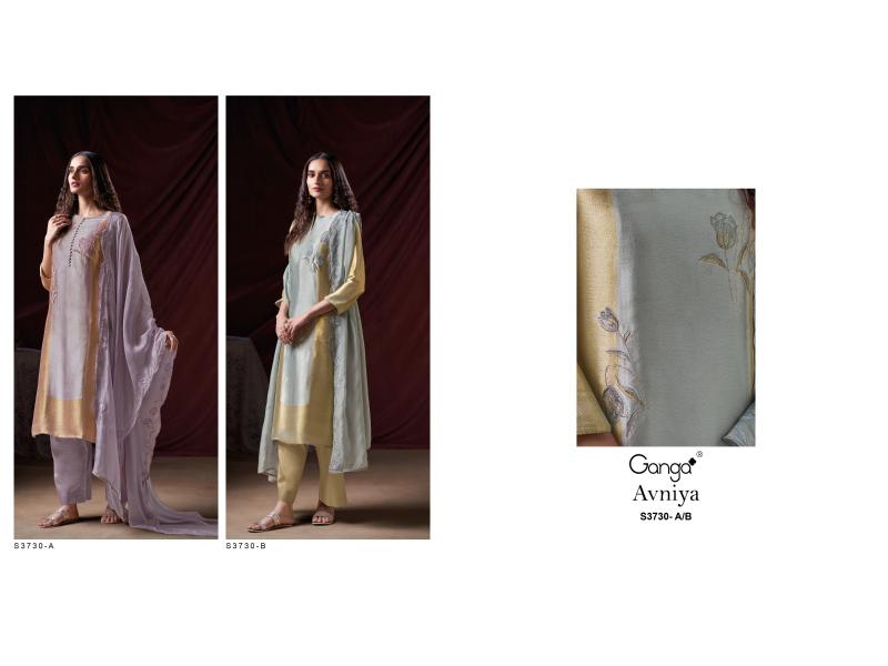 Ganga Avniya 3730 catalog wholesale salwar kameez surat