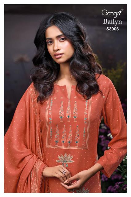 Ganga Bailyn 3906 catalog wholesale salwar kameez fabric