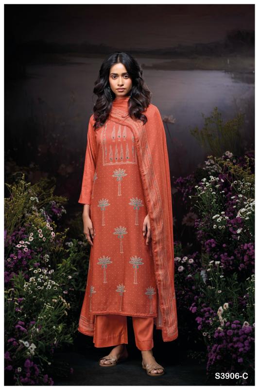 Ganga Bailyn 3906 catalog wholesale salwar kameez fabric