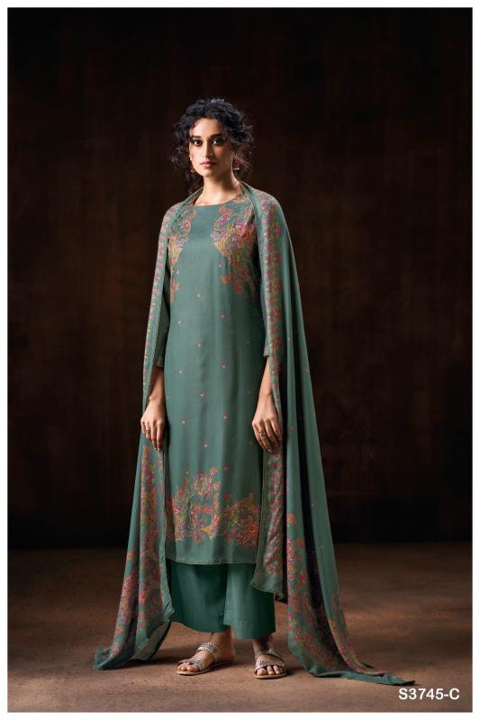 Ganga Darsie 3745 catalog south indian salwar suit