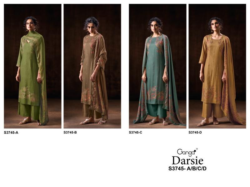 Ganga Darsie 3745 catalog south indian salwar suit