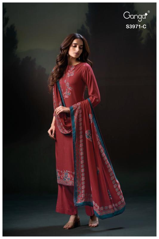 Ganga Evani 3971 catalog wholesale salwar kameez surat